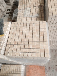 Piastrelle a Mosaico in Marmo <span class=keywords><strong>Travertino</strong></span> Beige Classico Lucidato per Decorazione Interna di Ville, Rivestimenti Cucina e Pareti Bagno - Product Image 2