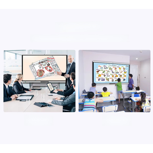 Écran interactif LED AI de 86 pouces avec caméra intégrée 48MP à suivi automatique, tableau intelligent Android haut de gamme avec 8 microphones et double système d'exploitation - Product Image 4