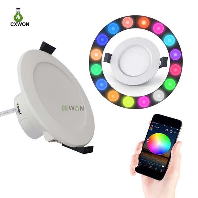Modern IP44 7W 9W RGB WiFi Smart LED Ceiling Recessed Spot Down Light
