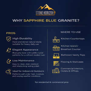 Dalle de granit bleu saphir |   Pierre de granit bleu naturel pour revêtements de sol et comptoirs |   Qualité d'exportation - Product Image 6
