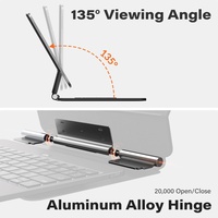 Clavier Magique pour iPad Pro 11 et iPad Air (4ème Génération) avec Support Flottant Cantilever, Pavé Tactile Multi-Touch, Touches Rétroéclairées, Personnalisable en PU