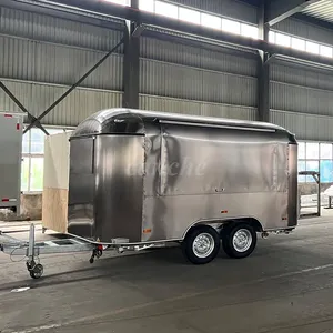 Chariot de restauration en acier inoxydable de qualité européenne, 3,8 m, camion de cuisine personnalisé, remorque alimentaire mobile d'extérieur avec certification CE - Product Image 1