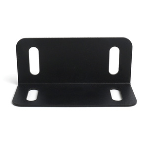 L-Shaped Right Angle <b>Bracket</b> 5x5x15 Steel Black Durable Connectors <b>For</b> Bed <b>Corners</b> And Wooden Shelves - Product Image 1