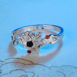 Anello da donna Mo Dao Zu Shi Rings Man Lan Wangji Wei Wuxian Fashion Flower Clouds gioielli coppie di nozze regali di colore argento carino - Product Image 6