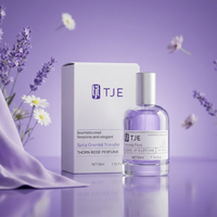 Parfum pour femme TJE Thorn Rose, petit format, longue tenue 12 heures, parfum élégant, épicé, oriental, boisé, floral, EDP premium 50ml, pour tous les jours