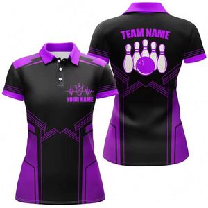 Chemises personnalisées pour hommes, anti-rides, imprimées par sublimation, manches courtes, sublimation intégrale, séchage rapide, respirantes, pour club de bowling - Product Image 3