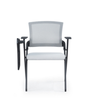 Chaise de formation ergonomique moderne pliable en alliage d'aluminium avec tablette d'écriture - Chaise de conférence exécutive réglable pour la maison