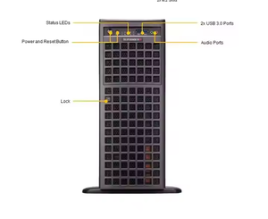 GPU SuperServer 4U Rackmountable Tower Dual Processor (3rd Gen Xeon) <b>Workstation</b> With 4 PCIe GPUs SYS-740GP-TNRT Server SYS-740G - Product Image 5