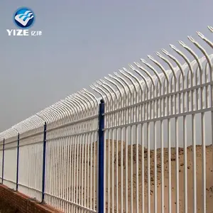 Designs for Steel Tube Fence Panels Metal Curved Picket palisade Fences European aluminium palisade fence wrought iron