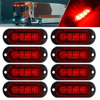 Nouvelle lampe stroboscopique LED d'avertissement latérale pour moto, camion, voiture, 4 LED, 12W, 12V-24V, usage d'urgence routier, modèle LEDST-0006, fabriquée en usine.