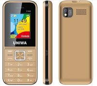 Teléfono UNIWA E1802 de Fábrica, Fabricación OEM China, 2G, Doble SIM, Teclado, Pantalla TFT de 1.77'', Batería de 1500-1999mAh