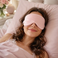 Masque de sommeil en fibre de bambou avec logo personnalisé, cadeau d'entreprise, ensemble de masques pour les yeux de luxe avec pochette en satin, OEM ODM