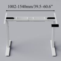 PRORIALS Cadre de bureau ergonomique réglable en hauteur à double moteur, 3 niveaux, durable, pour ordinateur et support d'ordinateur portable