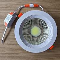 Plafonnier LED encastré commercial ultra-plat 7W 10W 15W 20W 30W, spot COB pour salon et chambre
