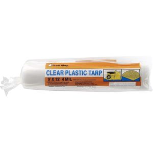 Clear Plastic <b>Tarp</b> 9 X 12 4 Mil With Grommets For Painting And Outdoor Use - Product Image 1