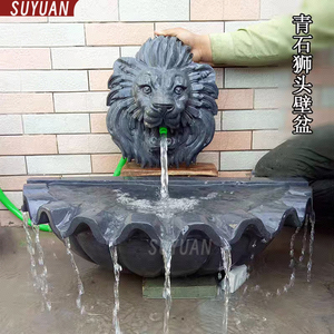 <span class=keywords><strong>Fontaine</strong></span> murale <span class=keywords><strong>en</strong></span> <span class=keywords><strong>pierre</strong></span> naturelle - <span class=keywords><strong>Bassin</strong></span> sculpté à la main avec tête de lion/éléphant <span class=keywords><strong>en</strong></span> marbre et granit, élément aquatique pour la décoration extérieure du jardin - Product Image 5