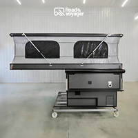 Camper de camion moderne avec lit coulissant pour 4x4 tout-terrain |   Réfrigérateur solaire pour camping-car en aluminium, usage intensif
