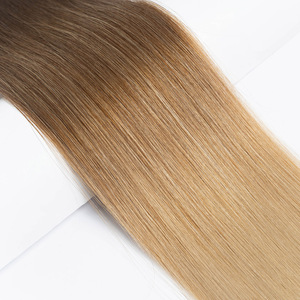 Extensions de cheveux humains 100% non traités, super double trame, double trame, lisses, sans nœuds, douces, colorables, teinte claire - Product Image 4