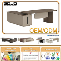 Bureau de direction en L moderne GOJO OEM 2026 à faible MOQ – Table de bureau pour PDG, directeur ou patron