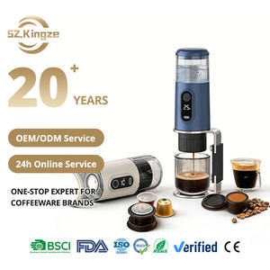 Machine à café à capsules portable électrique 2 en 1 Kingze OEM/ODM, machine à expresso semi-automatique pour le camping, l'extérieur et l'usage commercial - Product Image 1