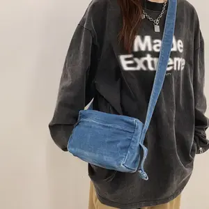high quality Denim carrying blank can with logo hand tote bags new high-end canvas mini phone shoulder bag