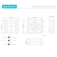 Caja Blanca Impermeable YLL, LED SMD 5050 RGB 3 en 1 de Potencia Media 0.2W con Ángulo de Visión de 120° para Luces Exteriores, Fábrica de Shenzhen