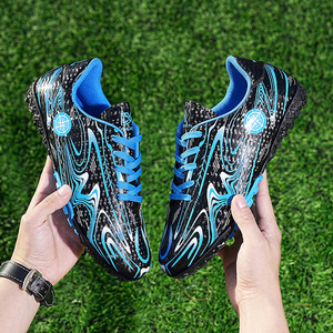 Chaussures de football pour garçons, tige synthétique, doublure en mesh, semelle extérieure en caoutchouc, semelle intermédiaire en EVA, pour entraînement et matchs en plein air au printemps - Product Image 2