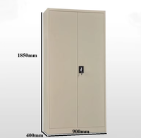 Meuble de bureau moderne 2026 : Armoire de rangement en acier à structure démontable avec 4 étagères réglables