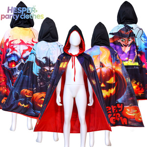 Capa Infantil HESPER para Halloween, Nueva Capa de Satén con Estampado de Personajes Animales Medievales para Disfraces de Carnaval - Product Image 1