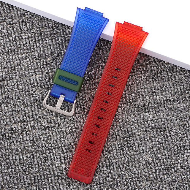 Fashionable Multi-Color Sports Silicone Rubber Watch Strap 16mm Waterproof Breathable High Quality Custom Logo Pin for Watches