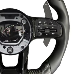 พวงมาลัยรถยนต์ทำจากคาร์บอนไฟเบอร์สำหรับ Mercedes Benz <span class=keywords><strong>AMG</strong></span> C E S คลาส W204 W205 W222 G500 G55 G63ชิ้นส่วนยานยนต์ S500 - Product Image 5