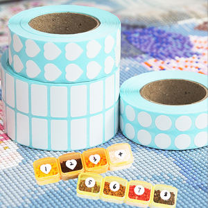 LS Papier imprimé autocollant de couleur pour la <span class=keywords><strong>peinture</strong></span> au diamant DMC447 Étiquette carrée Étiquette de point de croix <span class=keywords><strong>Numéro</strong></span> Lettre Autocollant Forme carrée - Product Image 1