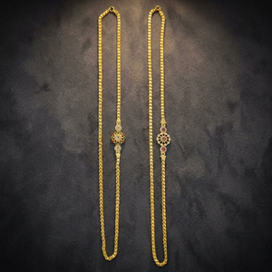 Cadenas de Moda al por Mayor de Latón con Baño de Oro de 14K, 18K, 24K y Piedras de Circonita Cúbica, Collares Tradicionales de Joyería Chapada en Oro de 24K con Piedras de Circonita Cúbica - Product Image 4