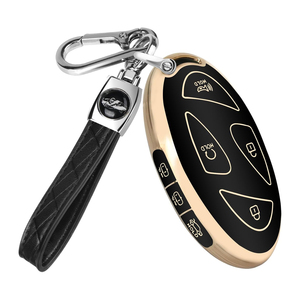 Funda para llave de coche con borde dorado, superventas transfronteriza, exquisito <span class=keywords><strong>llavero</strong></span> colgante para <span class=keywords><strong>Hyundai</strong></span>, el más vendido en Amazon - Product Image 1