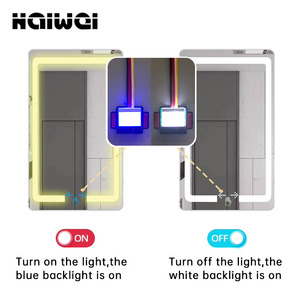 مفتاح استشعار ذكي للحمام بقوة 12 فولت و3 أمبير و36 واط مع خاصية التعتيم للإضاءة LED يعمل باللمس - Product Image 5