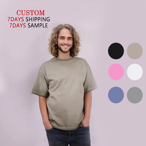 Camiseta Oversize de Algodón 100% de 240 Gsm con Degradado Vintage, Tejido de Alta Calidad, Unisex, Impresión DTG Personalizada, Acabado Ácido - Product Image 1