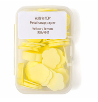 Portable jetable parfumé bain tranche moussant papier confettis glisser flocons confettis glisser flocons pour voyage Mini main feuille de savon