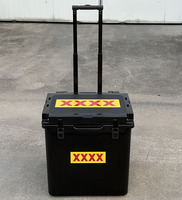 Glacière à roulettes isotherme et étanche LLDPE de grande capacité 45QT, design moderne et personnalisé, pour le transport de vin, aliments et canettes, maintien au frais jusqu'à 10 jours