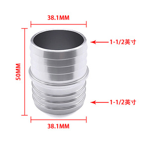 Jiax <b>Radiator</b> Hose Barbed Connector 1-1/2 To 1-1/2 Aluminum Alloy Steam Port Adapter For Replace Repair - Product Image 2