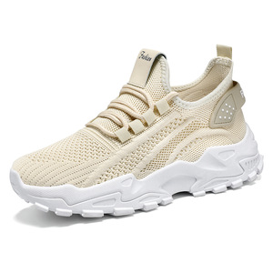 Zapatillas de mujer de moda primaveral, nuevas, de comercio exterior, con cordones, de malla transpirable, suela gruesa, estilo retro coreano, con estampado floral. - Product Image 5