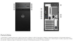 Ordinateur de bureau d'occasion Dell T3640 Workstation Tower, processeur i3 10100 3,6 GHz, 8 Go de mémoire, en stock - Product Image 2