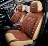 Coussin de siège en cuir à rayures horizontales compatible avec la plupart des modèles automobiles, y compris Jeep, Toyota, Honda, VW Polo, CC, RAV4, Mondeo