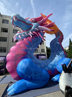 Modèle de dragon chinois gonflable géant personnalisé pour la décoration d'événements de vacances