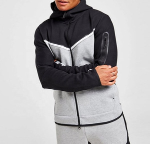 Nuova Collezione Primaverile <span class=keywords><strong>Tuta</strong></span> da Calcio per <span class=keywords><strong>Uomo</strong></span> 100% Cotone con Zip e <span class=keywords><strong>Cappuccio</strong></span> Ecologica Antivento Vestibilità Comoda - Product Image 2