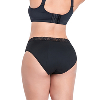 Culottes menstruelles physiologiques à dentelle intermédiaire fabriquées en usine, culottes menstruelles à 4 couches anti-fuites, style culotte menstruelle
