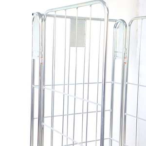Drie Zijden Demontabel Logistieke Industriële Opslag Magazijn Draad Mesh Opvouwbare <span class=keywords><strong>Roll</strong></span> <span class=keywords><strong>Trolley</strong></span> - Product Image 3