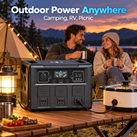 Station d'alimentation extérieure 1500W 1190Wh, batterie LiFePO4, générateur solaire, charge rapide MPPT, camping, camping-car, sauvegarde domestique, OEM ODM