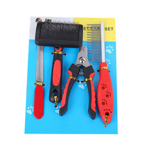Fournitures pour animaux domestiques, Kit de toilettage pour chiens et chats, ensemble d'outils Portable 4 en 1, éliminateur de poils, vente en gros, 2021