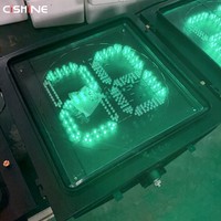 Feux de signalisation routière LED solaires intégrés à écran complet Cishine 200 mm 300 mm 400 mm pour le contrôle du trafic
