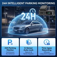 Caméra embarquée OEM/ODM 3,19 pouces 4K HD avant 1080P arrière double objectif WIFI avec surveillance de stationnement 24H, GPS et enregistrement en time-lapse DVR